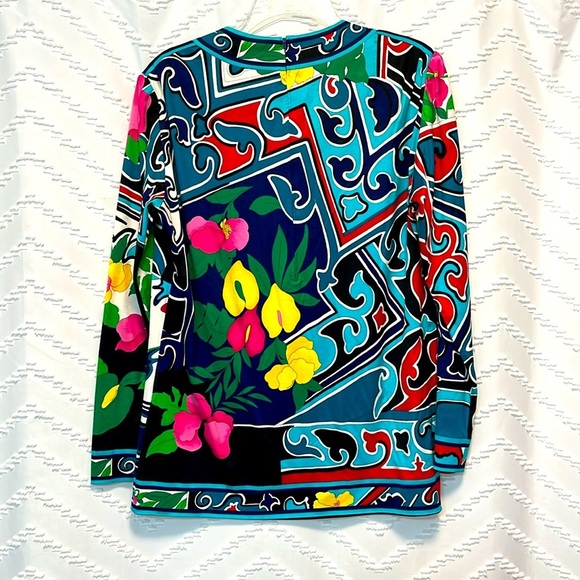 LEONARD PARIS Vintage Multicolored Womens Top - Picture 2 of 6